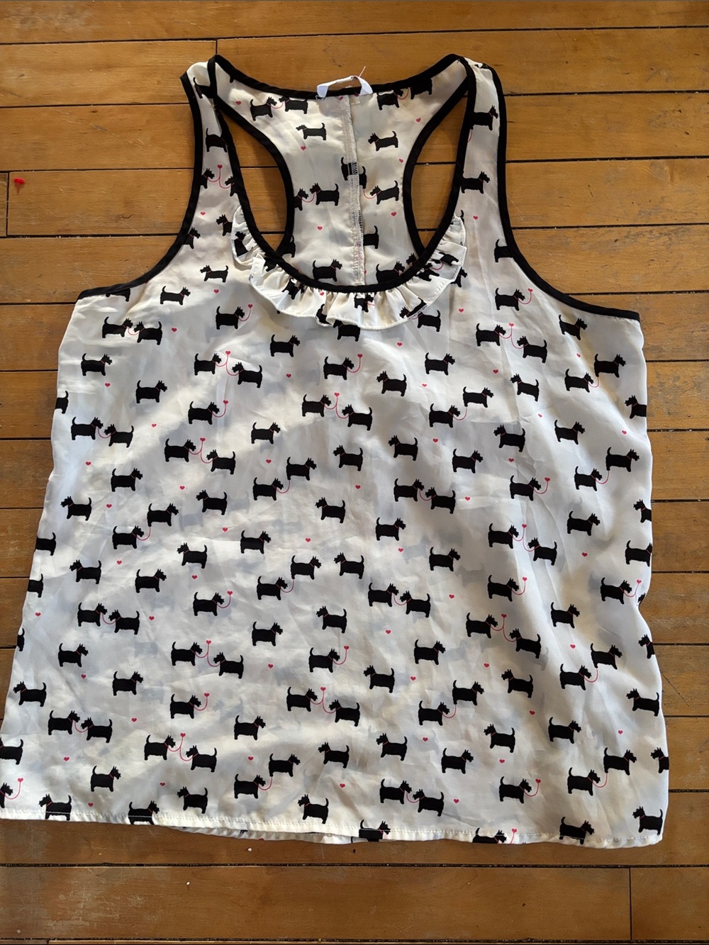 EUC Y2K Candies Scottie Dog Racer Back Tank Top